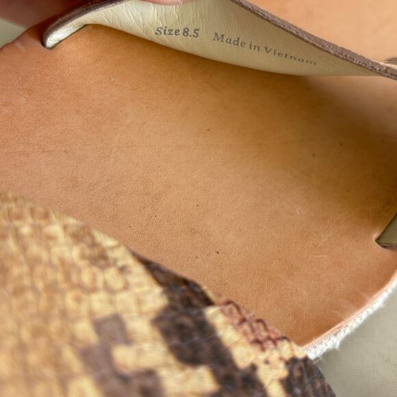 Dolce Vita Idrah Embossed Leather Sandals 8.5 Tan Beige Brown Platform 90s Y2K - Picture 7 of 7